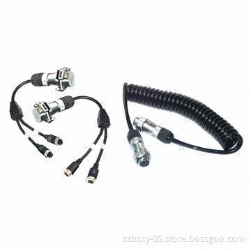 Car camera reversing system 5-pin trailer cable, supports 2CH, for truck